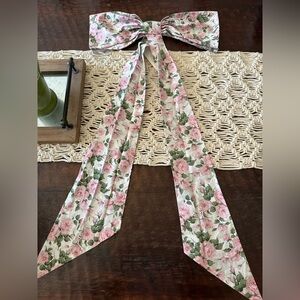 Dauphinette x Liberty London Carline Rose Oversize Bow Barrette - Floral - NWT